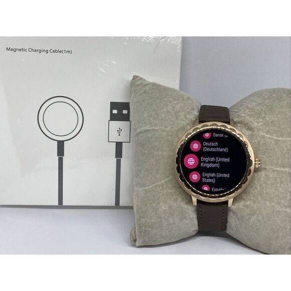 Kate Spade Gen 3 KST2003 Women's Brown Leather Digital Dial Smart Watch CO475 - Picture 1 of 12